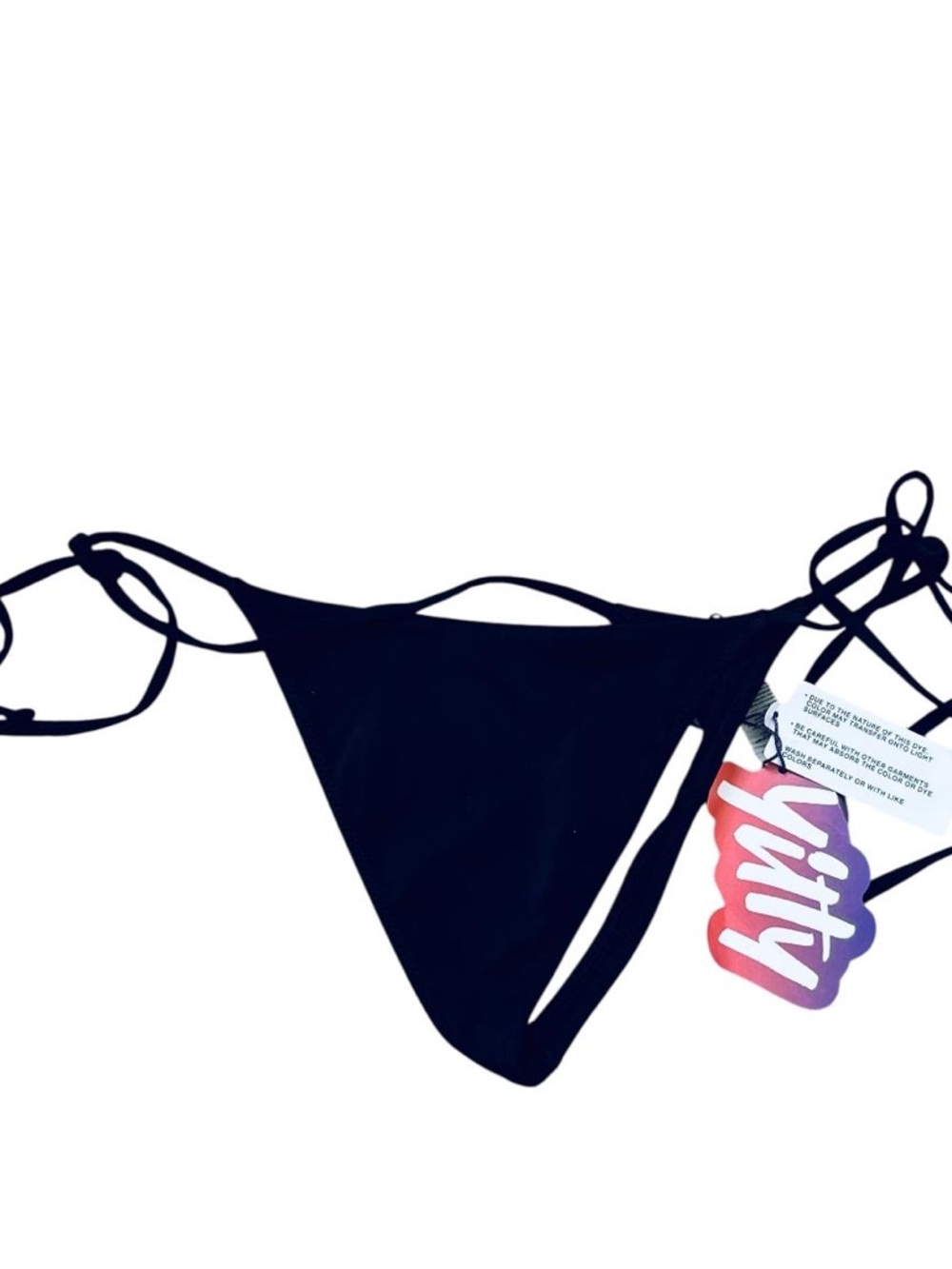 YITTY Black Tie-Side Bikini Bottom
